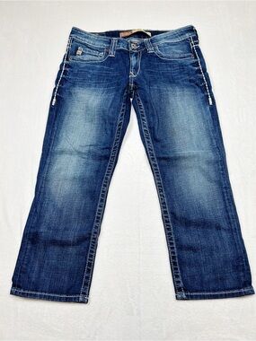Big Star Sweet Ultra Low Rise Capri Jeans 28 Cotton/Spandex Y2K Retro Stretch